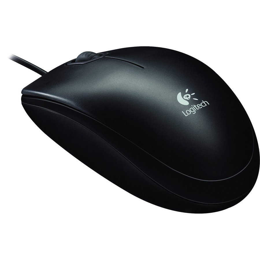 Logitech Corded - Wired USB Mouse, Black