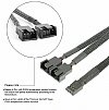 4 Pin PWM To Dual PWM Computer Case Fan Power Sleeved Y-Splitter Adapter Cable