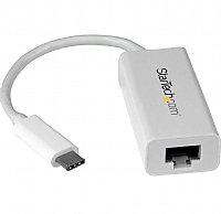 StarTech.com USB-C to Gigabit Ethernet Adapter - White - Thunderbolt 3 Port Compatible - USB Type C Network 